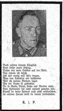 <p>Der Soldat Franz Steinberger kam offenbar beim Kampf im Altkreis Mergentheim zu Tode.</p>