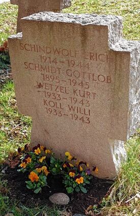 <p>Auf dem Friedhof von Niederstetten wird auch der beiden Jungen gedacht, die im Oktober 1943 bei dem Absturz eines amerikanischen Flugzeugs tödlich verletzt wurden.</p>