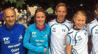 <p>Die Triathleten der Radsportabteilung TV Bad Mergentheim (von links): Rainer Tietz, Kim Haas, Timo Kühl, Eleisa Haag und Thomas Tietz.</p>