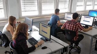<p>Schüler des Wirtschaftsgymnasiums mit der Profilrichtung Finanzmanagement der Kaufmännischen Schule Tauberbischofsheim absolvieren Online-Finanztests.</p>
