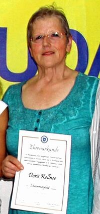 <p>Zum Ehrenmitglied des ETSV Lauda ernannt: Doris Kellner.</p>