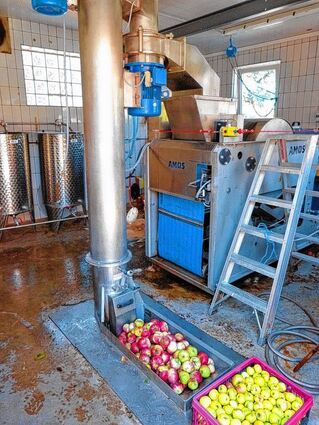 <p>Im Obstjahr 2015 hat die Genossenschaftsmosterei Schnelldorf 158 Tonnen Äpfel und Birnen gepresst.</p>
