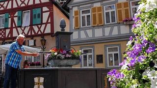 <p>Kein Wunder, dass man sich in dieser "guten Stube" der Mühlwehrstraße fast wie zu Hause fühlt. Stadtführer Hans-Georg Schmitt führt seine Gäste gerne an diesen Ort.</p>