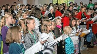 <p>Kinder und Jugendliche aus der gesamten Diözese Freiburg gestalteten den Abschlussgottesdienst des Jugendchortreffens in Buchen, den Erzbischof Stephan Burger zelebrierte.</p>
