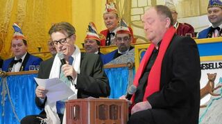 Werner Kilb (rechts) und sein Ex Kurt Breitenstein nahmen sich auf die Schippe.
