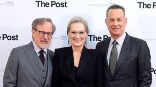 Regisseur Steven Spielberg (links) und seine Stars Meryl Streep und Tom Hanks.