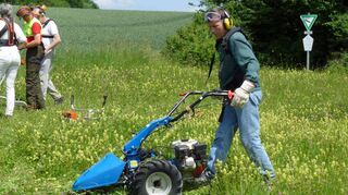 Das über Arbeitssicherheit und -technik Gelernte wurde von den Nabu-Aktiven in einer mehrstündigen Praxisphase erprobt und angewendet.