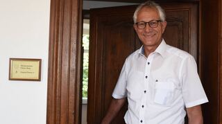 Bei Bürgermeister Elmar Haas steht die Tür zu seinem Büro (fast immer) offen.