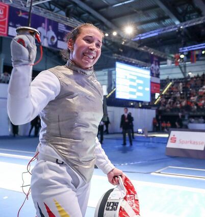 Anne Sauer (l.), Leonie Ebert und Björn Hübner nennen im FN-Interview die Gründe für ihren Wechsel zu „Future Fencing“ in Werbach und sprechen über ihre Ziele dort.