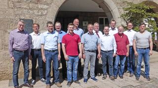 Die Kandidaten der CDU (von links) Wolfgang Dornberger, Georg Keim, Gerhard Kleider, Heinz Raubacher, Pascal Scheu-Hachtel, Karl-Heinz Schmidt, Uwe Krüger, Volker Köhler, Sebastian von der Weide, Volker Brenner, Alexander Böltz, Roland Landwehr und Armin Schüppel.