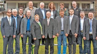 Strahlend: Das Vorstandsteam im Jubiläumsjahr.