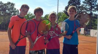 Ungeschlagen Bezirksmeister – die U 12-1a des TSV Markelsheim (von links): Erik Scheidt, Moritz Haussler, Leon Spitznagel und Joris Barth.