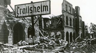 Crailsheim wurde am Ende des zweiten Weltkriegs schwer getroffen. Die Innenstadt wurde fast komplett zerstört.