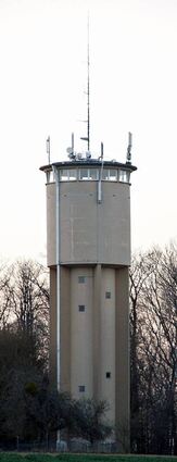 Exponierter Antennen-Standort auf dem Wasserturm in Herbsthausen.