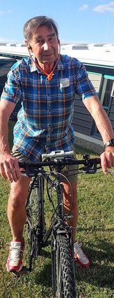 Werner Schmittner, Rufzeichen „DJ4WG“ als „Fahrrad-mobil“ mit einem Peilempfänger.