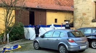 Der Tatort in Rot am See, kurz nach den Todesschüssen.