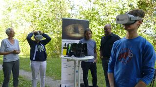 Dank der VR-Brillen kann nicht nur der unterirdische Stollen, sondern auch das ehemalige Häftlingslager „besucht“ werden.