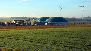 Jetzt noch „Grüne Wiese“: Die Stadt plant grundsätzlich eine Erweiterung des Gewerbeparks Tauberhöhe nördlich der Biogasanlage.