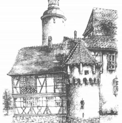 Die Kaufmännischen Schule Tauberbischofsheim, 1921 durch Erlass des Kultusministeriums gegründet, war zunächst im Schloss beheimatet.