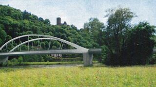 Ein Entwurf der neuen Mainbrücke.
