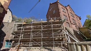 Fast abgeschlossen: Rund 90 Prozent der Aufbauarbeiten sind mittlerweile erledigt.