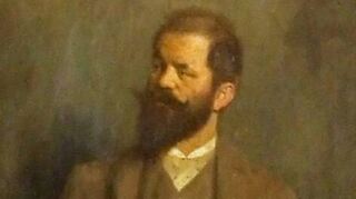Ein Porträt von Clemens Buscher im „Buscher-Museum“ in Gamburg.