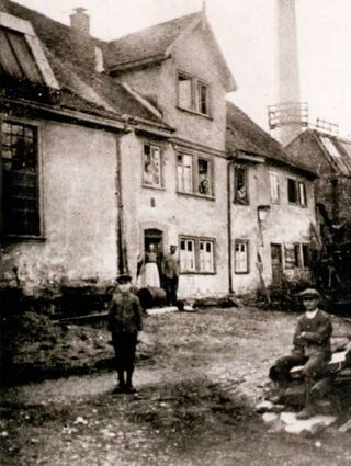 Das ehemalige Judenbad in Hardheim, abgerissen in den 1920er Jahren.