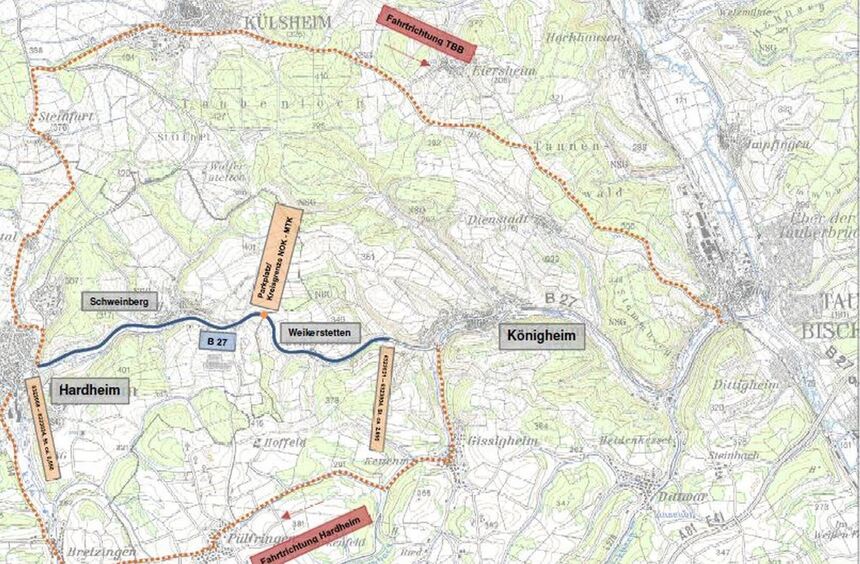 Hardheim: Sechswöchige Vollsperrung der B 27 ab 2. August - Hardheim - Nachrichten und Informationen - Vimarsana News