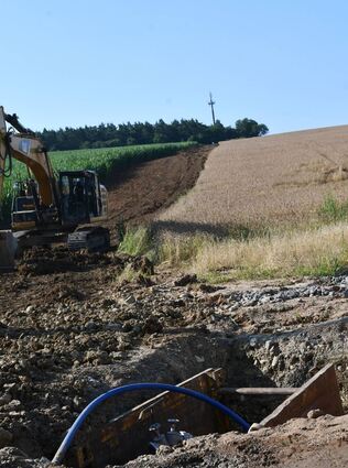 Einzige Baumaßnahme des Wasserzweckverbands Grünbachgruppe ist in diesem Jahr die Verlegung der Leitung vom Hochbehälter nach Hof Baiertal auf einer teilweise neuen Trasse.