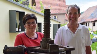 Monika und Konrad Schlör halfen bei Winzerkollegen im Ahrtal.