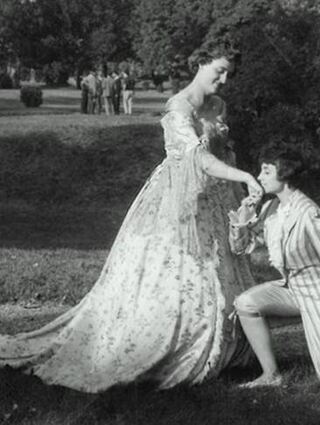 Gestellte Szene aus der Anfangszeit der Weikersheimer Opernkurse.