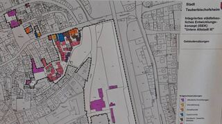 Das zukünftige Gebiet der Altstadtsanierung III ist auf der Karte weiß hervorgehoben.