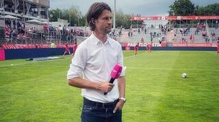 Martin Lanig in Würzburg als Drittliga-Experte bei „MagentaTV“
