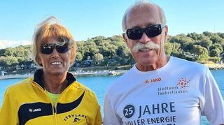Das Ehepaar Patzel absolvierte die 10-Kilometer-Strecke an der malerischen Küste von Kroatien.