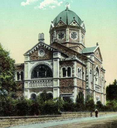 Fotografie der Synagoge von Bad Kissingen, erbaut zwischen 1893 und 1902, abgerissen 1939.