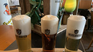 Kleine Bierprobe gefällig? Im Brauhaus natürlich kein Problem.