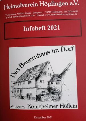 Druckfrisch: Das Infoheft des Höpfinger Heimatvereins.