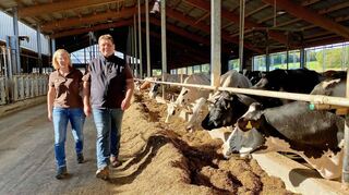 Die Landwirte Stefanie und Steffen Stockert aus dem äußersten Eck von Hohenlohe vom „Oberndorfer Houfgoige“’ arbeiten mit viel Leidenschaft.