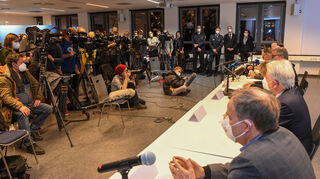Pressekonferenz nach dem Amoklauf in Heidelberg.