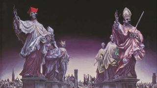 Die Originalversion: Das Gemälde „Würzburger Totentanz“ von Wolfgang Lenz von 1970.
