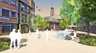 Die Neugestaltung des Gänsmarktes steht dieses Jahr an. Der Gemeinderat legte jetzt fest, dass der Kiliansbrunnen vor dem Spital um sieben Meter Richtung Platzmitte verschoben wird und die Fahrzeuge gen Holzapfelgasse künftig näher am Pflegeheim vorbeigeführt werden.