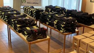 Das Material vor dem Abtransport.
