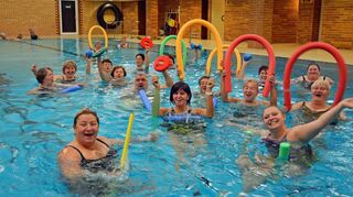Auch das gibt’s bei der DLRG: Aquafitness im Weikersheimer Hallenbad.