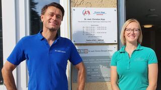 Dr. Christian Kipp (Hausarzt) und Dr. Desiree Ehrmann-Müller (Hals-Nasen-Ohren) sind als erste Parteien ins künftige Gesundheitszentrum eingezogen.