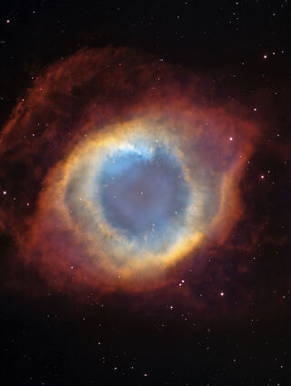 Manchmal wird ein vom Hubble-Teleskop aufgenommener Helix-Nebel zum Hauptdarsteller des Konzerts im Planetarium.