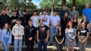 Die erfolgreichen Schüler und Schülerinnen der Auerberg- Werkrealschule.