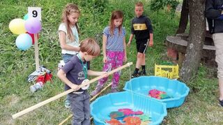 Für die Kinder wurden viele Spiele aufgebaut.