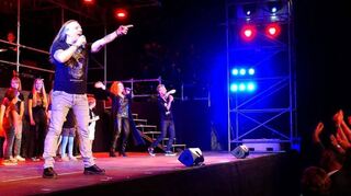 Sascha Krebs war der Überraschungsgast bei der „Musicalnacht unter Sternen“ im Rahmen der Schlossfestspiele Zwingenberg.