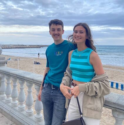 DHBW-Studenten in Spanien: Julius Hartmann und Carmen Schneider.