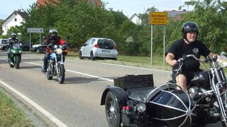 Das traditionelle Motorradtreffen in Steinbach lockte wieder viele Biker in den Ort.
